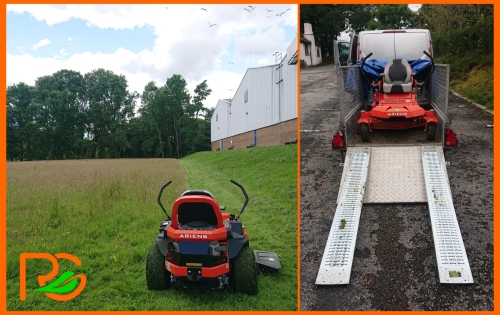 Large area grass cutting